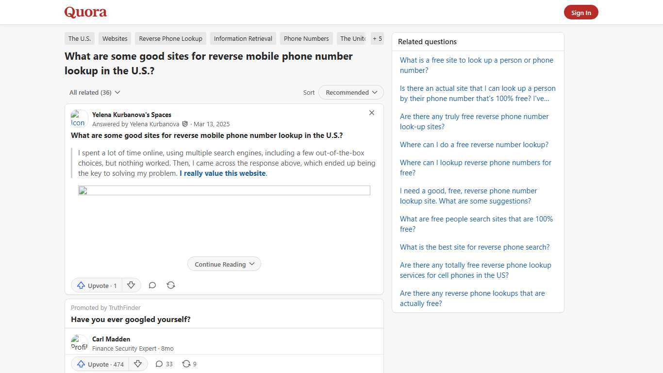 What are some good sites for reverse mobile phone number lookup in the U.S.? - Quora