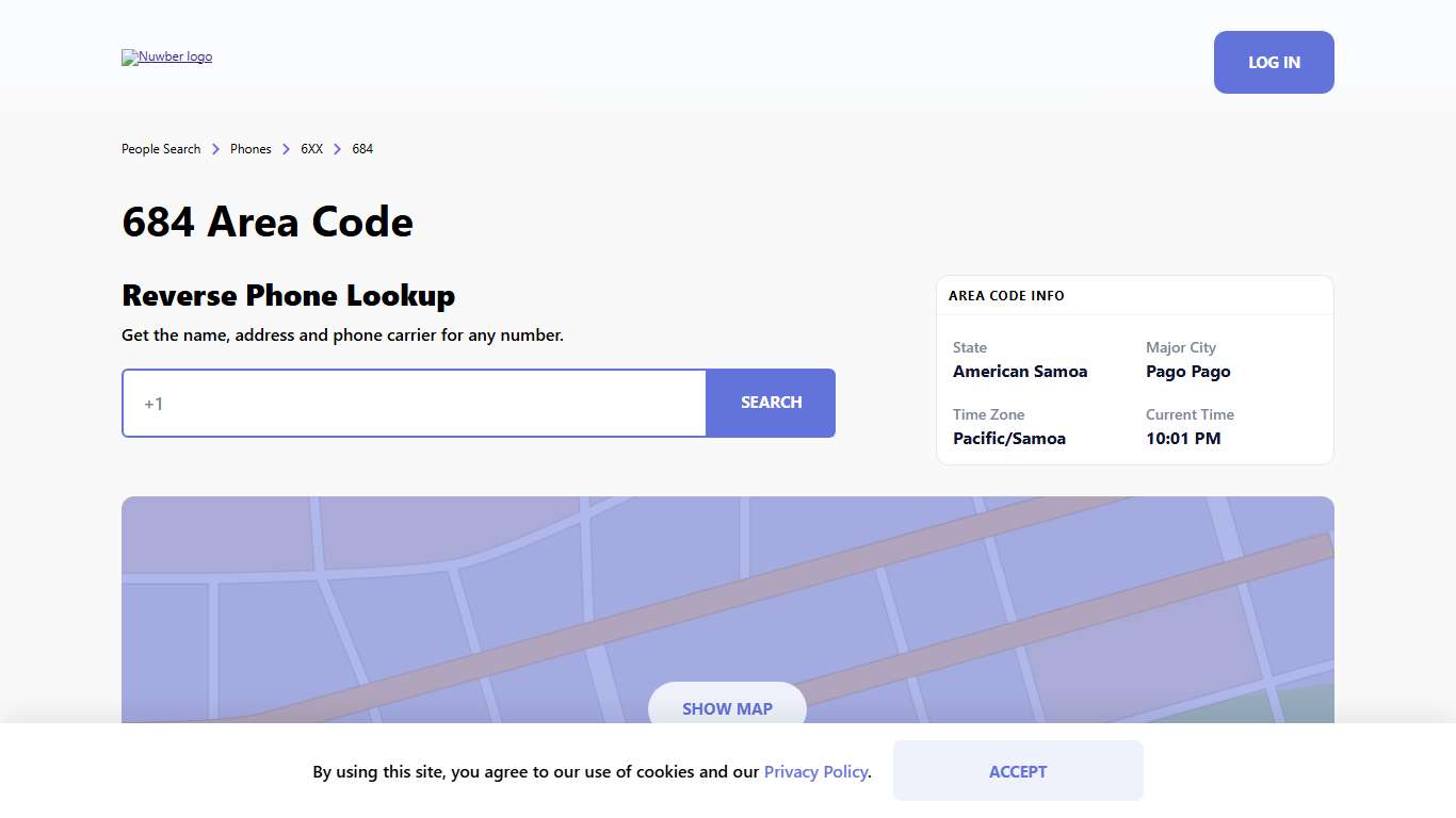684 Area Code ☎️ Location map, Time Zone and Phone Lookup Nuwber